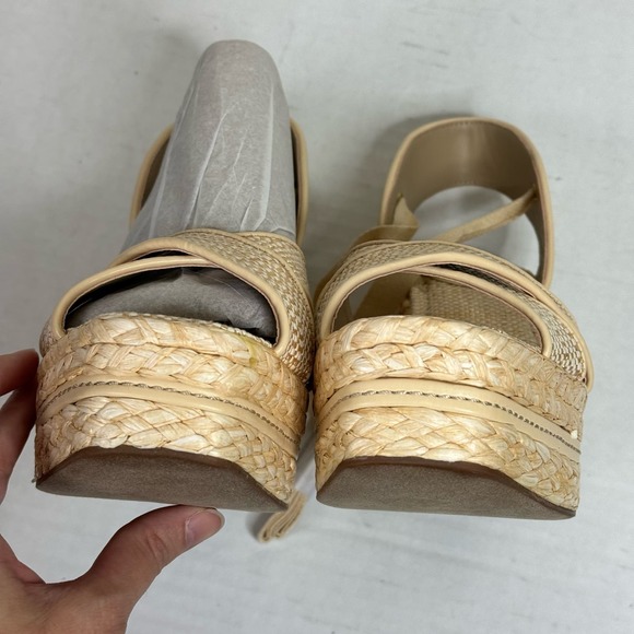 Sam Edelman Tan Vaughn Open Toe Wedges NEW Size 9M - Picture 6 of 10